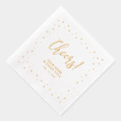 Gouden Elegante Klassieke Gepersonaliseerde Partij Folie Servetten (Rechts)