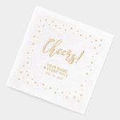 Gouden Elegante Klassieke Gepersonaliseerde Partij Folie Servetten (Links)