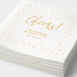 Gouden Elegante Klassieke Persoonlijke Feest Folie Servetten