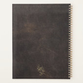 Gouden elegante lederen esthetische bruiloft plann planner (Achterkant)