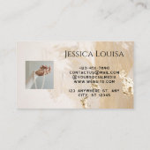 Gouden Elegante Minimalistische Sieraden Visitekaartje (Achterkant)