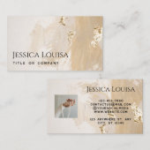 Gouden Elegante Minimalistische Sieraden Visitekaartje (Voorkant / Achterkant)