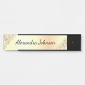 Gouden Elegante Moderne Professionele Kantoor Deurbordje (Voorkant)
