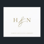 Gouden Elegante Monogram Bruiloft Dank u Kaart<br><div class="desc">Elegant bruiloft monogram dank u briefpapier kaart. Deze bruiloft monogram kaart beschikt over elegante script ampersand en klassieke typografie. Personaliseer door uw eigen monogram en andere details toe te voegen. Deze faux gouden monogram bruiloft bedankpas zal ook perfect zijn als briefpapier van een paar.</div>