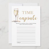 Gouden Elegante Parels en Prosecco Time Capsule Ka Kaart (Voorkant)