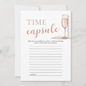 Gouden Elegante Parels en Prosecco Time Capsule Ka Kaart (Voorkant)