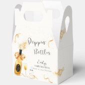 Gouden Elegante Poppin Flessen Champagne Baby show Bedankdoosjes (Open)