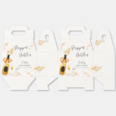 Gouden Elegante Poppin Flessen Champagne Baby show Bedankdoosjes (Ongevouwen)