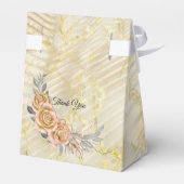 Gouden Elegante Ripple Effect & Rozen Bedankdoosjes (Achterkant)