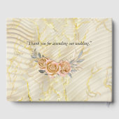 Gouden Elegante Ripple Effect & Rozen Gastenboek (Achterkant)