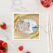 Gouden Elegante Ripple Effect & Rozen Servet (Insitu)