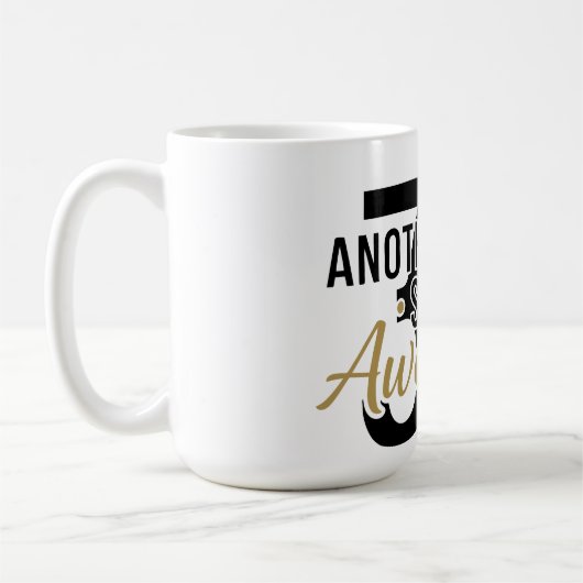Gouden Elegante Schrift "Geweldig" Typografie Zwar Koffiemok (Links)