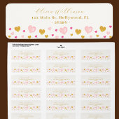 Gouden Elegante Script naam van wit retour adres Etiket