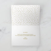 Gouden Elegante Script Persoonlijke Bedankkaart (Binnen)