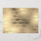 Gouden Elegante Script Save The Date Huwelijk Folie Uitnodiging (Achterkant)