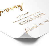 Gouden Elegante Script Typografie Poster (Hoek)