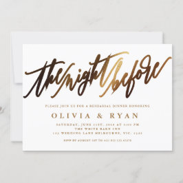 Gouden Elegante Script Typografie Uitnodiging