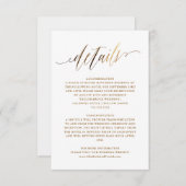 Gouden Elegante Script Typografie Uitnodiging (Voorkant / Achterkant)