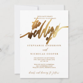 Gouden Elegante Script uitnodiging