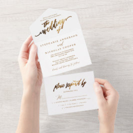 Gouden Elegante Script uitnodiging