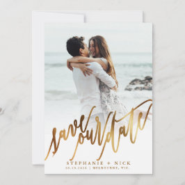 Gouden Elegante Script uitnodiging