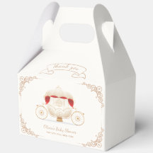 Gouden Elegante Sprookjes Koets Baby Shower Bedank