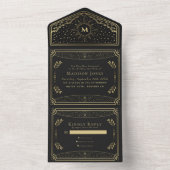 Gouden Elegante Tarot Kaart Verjaardag (Binnen)