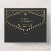 Gouden Elegante Tarot Kaart Verjaardag (Achterkant)