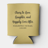 Gouden Elegante Trouwjuichen om lief te hebben Blikjeskoeler (Voorkant)