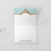 Gouden Elegantie 2 van de avondkleding, dankt u Bedankkaart (Binnen)