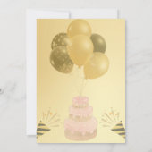 "Gouden Elegantie: 2e Verjaardagsfeest" Kaart (Achterkant)