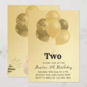 "Gouden Elegantie: 2e verjaardagsviering" Kaart (Voorkant / Achterkant)