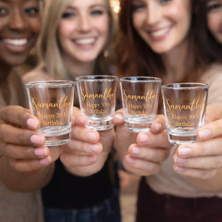 Gouden Elegantie 30ste verjaardag Shot Glas