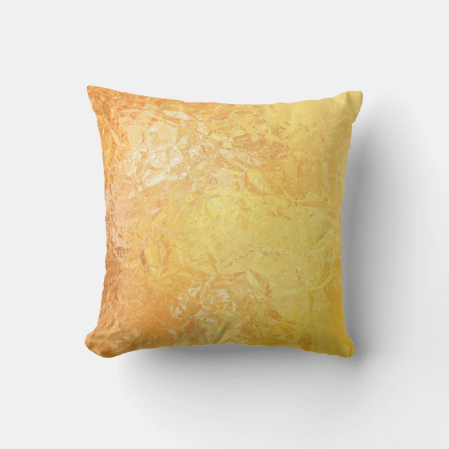 Gouden Elegantie: Abstracte luxe achtergrond Kussen (Voorkant)