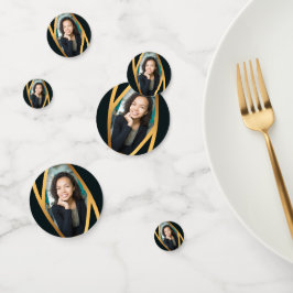 Gouden Elegantie Afstudeerfoto Klas Confetti