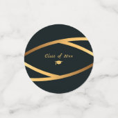 Gouden Elegantie Afstudeerklas Confetti (Kleine voorkant)