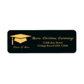 Gouden Elegantie Afstudeerklas Etiket (Voorkant)