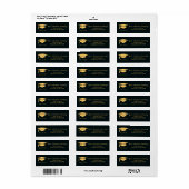 Gouden Elegantie Afstudeerklas Etiket (Full Sheet)