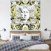 Gouden Elegantie: Ayana Canvas Afdruk (Insitu (Slaapkamer))