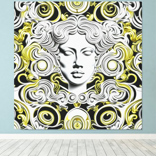 Gouden Elegantie: Ayana Canvas Afdruk (Insitu (Houten vloer))