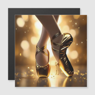 Gouden Elegantie: Ballerina Schoenen op Gold Bokeh