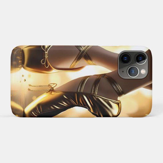 Gouden Elegantie: Ballerina Schoenen op Gold Bokeh Case-Mate iPhone Case (Achterkant (horizontaal))