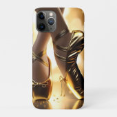 Gouden Elegantie: Ballerina Schoenen op Gold Bokeh Case-Mate iPhone Case (Achterkant)