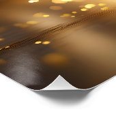 Gouden Elegantie: Ballerina Schoenen op Gold Bokeh Perfect Poster (Hoek)