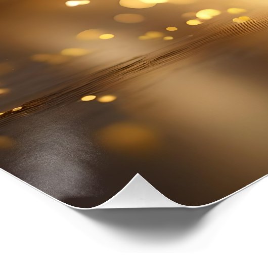 Gouden Elegantie: Ballerina Schoenen op Gold Bokeh Perfect Poster (Hoek)