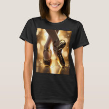 Gouden Elegantie: Ballerina Schoenen op Gold Bokeh