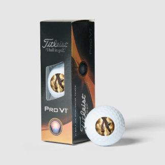 Gouden Elegantie: Ballerina Schoenen op Gouden Bok Golfballen