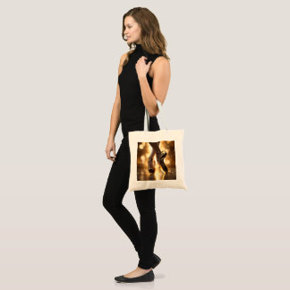 Gouden Elegantie: Ballerina Schoenen op Gouden Bok Tote Bag