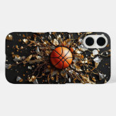 Gouden Elegantie Basketbal Case-Mate iPhone Case (Achterkant (horizontaal))