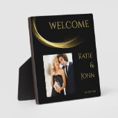Gouden Elegantie-Bruiloft- Fotoplaat (Voorkant)